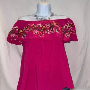 Floral off the shoulder top